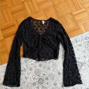 H&M Black Lace Blouse